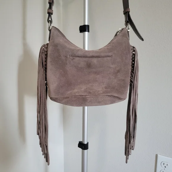 Michael Kors Taupe Suede Crossbody Bag - Picture 4 of 4